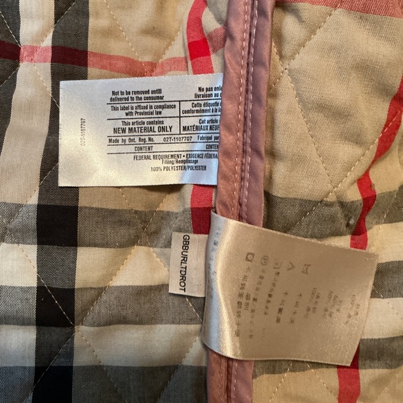 Burberry Women’s Mauve Nova Check Quilted Puffer Jacket Sz 44 - Picture 8 of 16